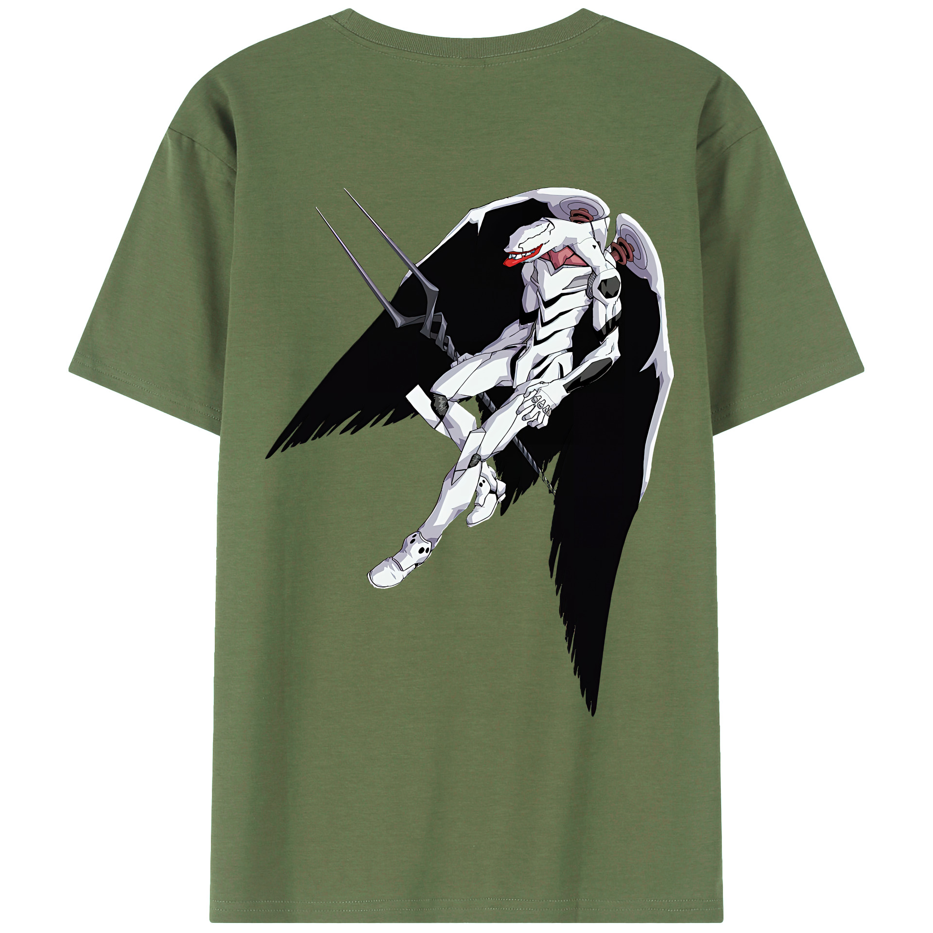 （画像用） EVA 新世紀エヴァンゲリオン 綿100％ メンズ半袖Tシャツ（バックプリント） 通気性